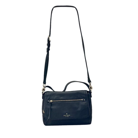 Kate Spade NY Cobble Hill Toddy Crossbody Purse Handbag Black Pebbled Leather - Picture 3 of 10
